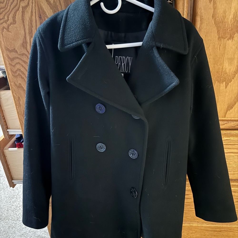 Black Women's Pea Coat
